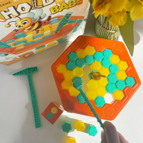 Настільна гра балансир "Тримайся малюк" (бджілка, соти)