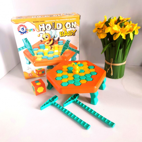 Настільна гра балансир "Тримайся малюк" (бджілка, соти)