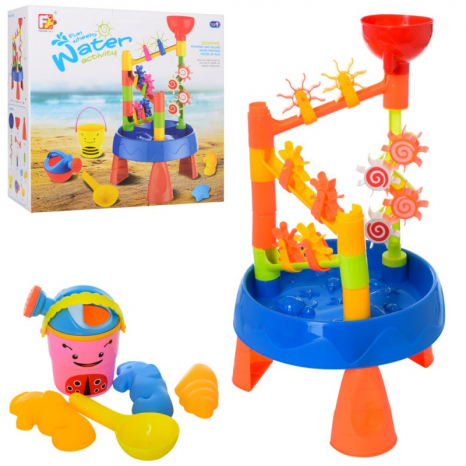 Дитячий ігровий столик- пісочниця із водоспадом та набором для піску, 9904