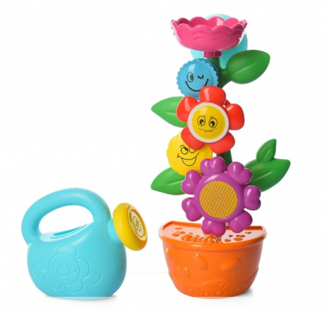 Водоспад іграшка для купання, квітка в горщику на присосках з лійкою 9909