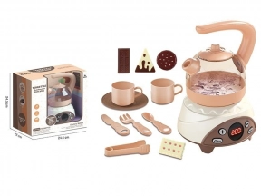 Чайник з підсвічуванням, звук, мелодії, імітація кип’ятіння води, регулювання потужності, від батарейок, 9933 A