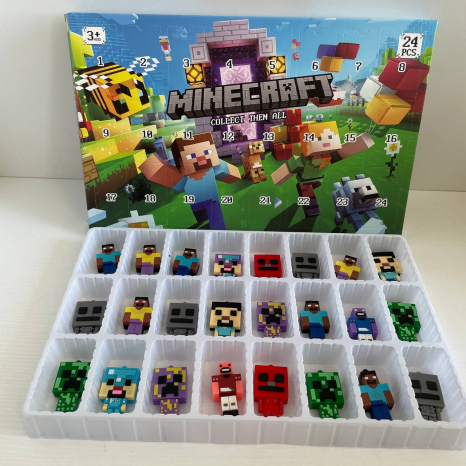 Адвент календар  24 гумові фігурки мультгероїв