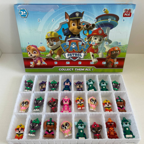 Адвент календар 24 гумові фігурки мультгероїв