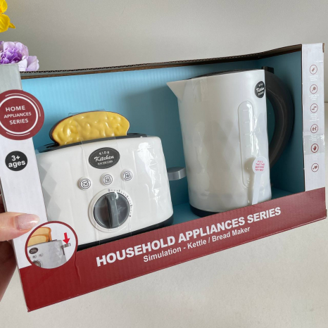 Дитячий набір побутової техніки Чайник та тостер зі світловими-звуковими ефектами 998-10L
