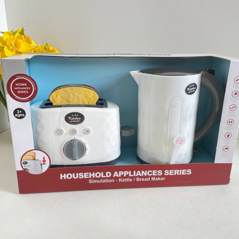 Дитячий набір побутової техніки Чайник та тостер зі світловими-звуковими ефектами 998-10L
