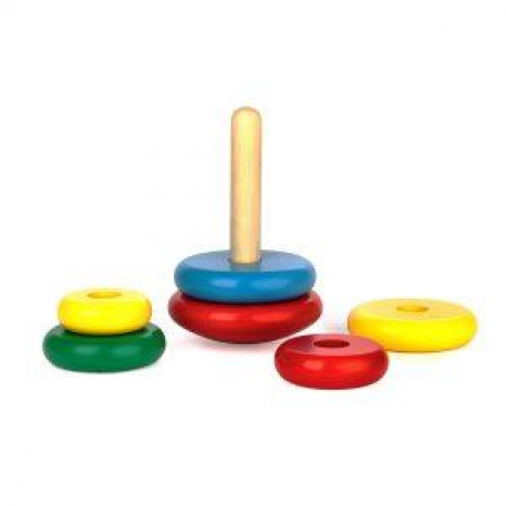 Дерев'яна пірамідка Максі, KomarovToys А304