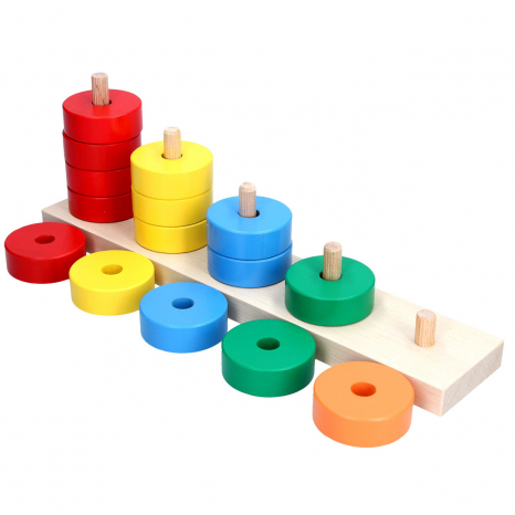 Деревянная игрушка пирамидка Считалочка, KomarovToys A305