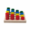 Деревянная игра сортер Цветные цилиндры, Komarovtoys A312