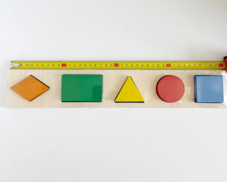 Деревянная рамка-вкладыш Геометрические фигуры 5 фигур KomarovToys A 326