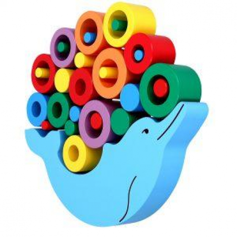 Дерев'яна гра - балансир Дельфін, Komarovtoys А350