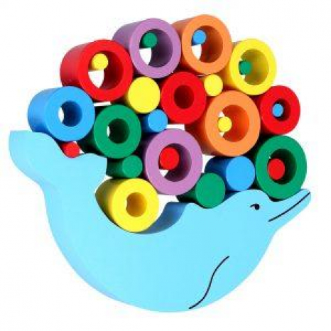 Дерев'яна гра - балансир Дельфін, Komarovtoys А350