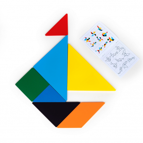 Розвиваюча дерев'яна гра «Танграм» 30х30см, Komarovtoys А367/3