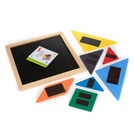 Розвиваюча дерев'яна гра «Танграм» 30х30см, Komarovtoys А367/3