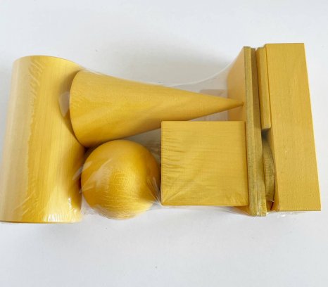 Дерев'яний набір геометричних тіл і їх перерізів d-4 см, KomarovToys А371