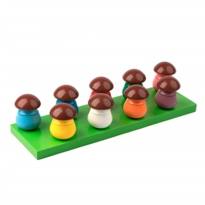 Деревянная игра сортер Грибочки KomarovToys А 379