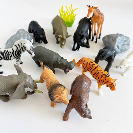 Набір тварин "Сафарі", 16 елементів, в тубі, A 968-1