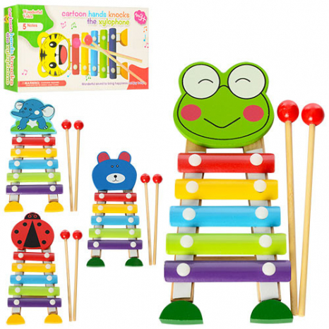 Дерев'яна іграшка Ксилофон з тваринами