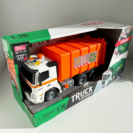 Дитяча іграшка Вантажівка - сміттєвоз зі світлом та звуком