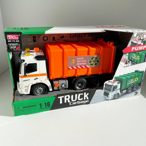 Дитяча іграшка Вантажівка - сміттєвоз зі світлом та звуком