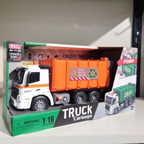 Дитяча іграшка Вантажівка - сміттєвоз зі світлом та звуком