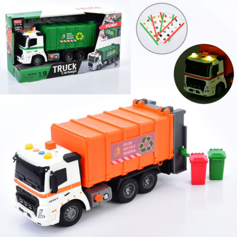 Дитяча іграшка Вантажівка - сміттєвоз зі світлом та звуком