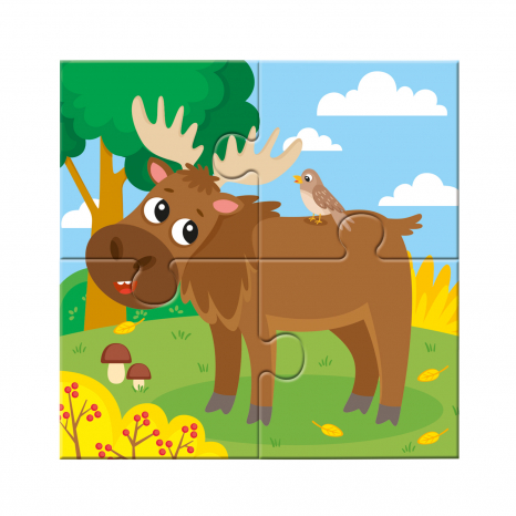 Багаторазова водна розмальовка - пазл : Лісові тваринки (укр) А1709003У Ранок