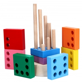 Дерев'яна іграшка пірамідка Вундеркінд, KomarovToys А324