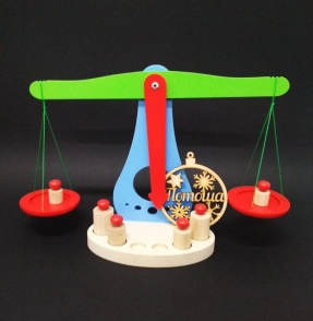Дерев'яні навчальні ваги / Терези, KomarovToys А376