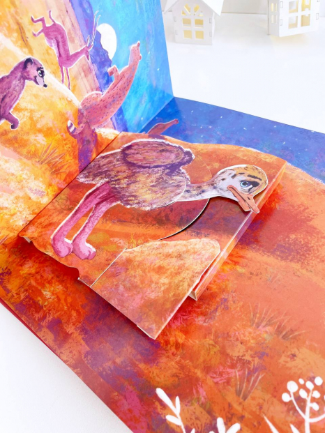 Книга - панорамка. Рухомі картинки: Диво-страусеня (укр) А872004У Ранок