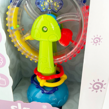 Брязкальце на присосці з рухомими елементами та трищіткою Колесо огляду ABL 002-2