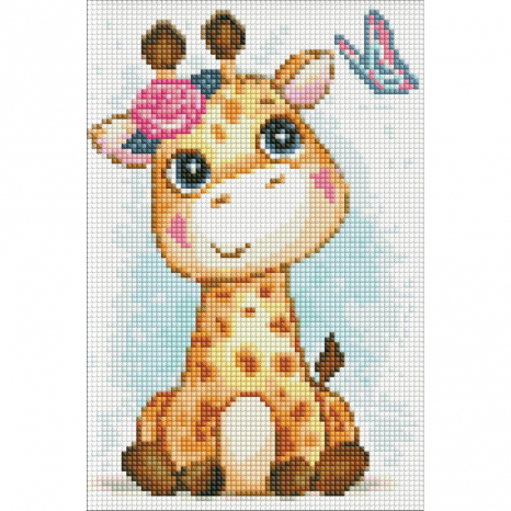 Набір з алмазною мозаїкою 20x30 см  "Перше знайомство" без підрамника Ideyka AMC7733