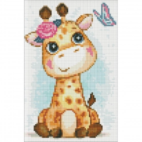 Набір з алмазною мозаїкою 20x30 см  "Перше знайомство" без підрамника Ideyka AMC7733