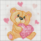 Набір з алмазною мозаїкою б/п "Маленький ведмедик" AMC7758 з АВ стразами 20х20см IDEYKA