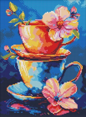 Алмазна мозаїка без підрамника "Таємниця чаювання" Ідейка AMC8038, 30х40 см