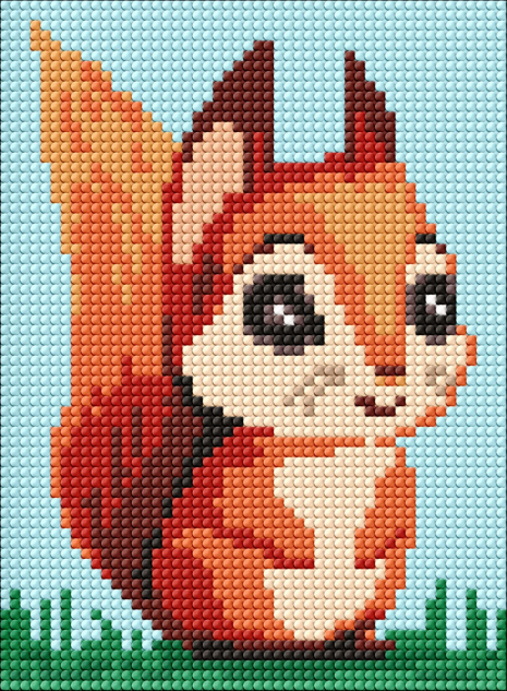 Набір з алмазною мозаїкою 15x20 см  "Чарівна білочка" без підрамника Ideyka AMM1031