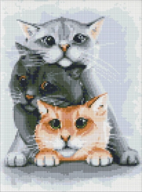 Алмазная мозаика - Маленькие любимцы 30х40см AMO7134