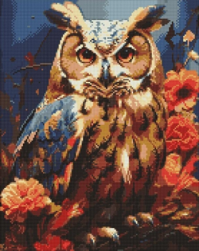 Алмазна мозаїка - Лісовий пугач, 40х50см, Ideyka, AMO7939