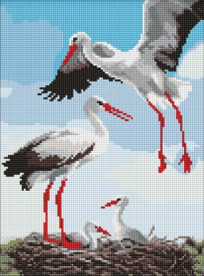 Набор для творчества с алмазной мозаикой "Семья аистов" 30х40см Идейка