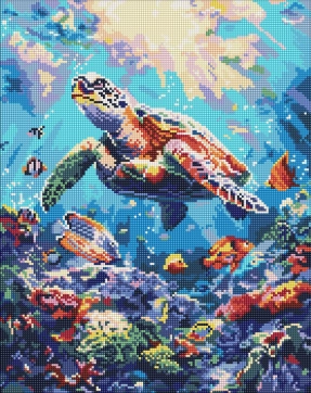 Алмазна мозаїка "Морський спокій", Ideyka, 40х50см