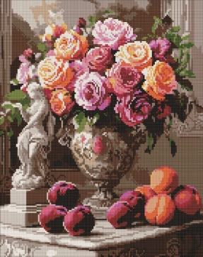 Алмазна мозаїка Вишукані троянди AMO8122 40х50см IDEYKA