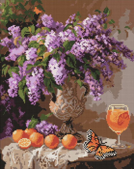 Алмазна мозаїка Бузковий аромат, 40х50см, AMO8125, Ideyka