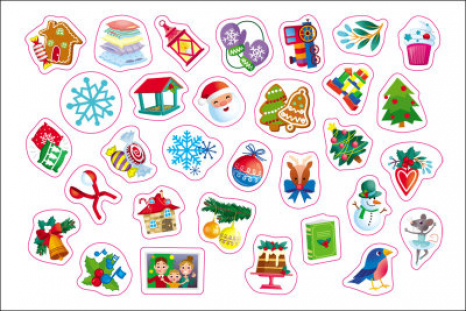 Адвент. Святкова ялинка (з наліпками)