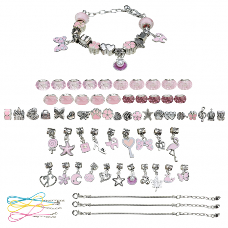 Набір для творчості: створи браслет з шармів та намистин в шкатулці  B4351