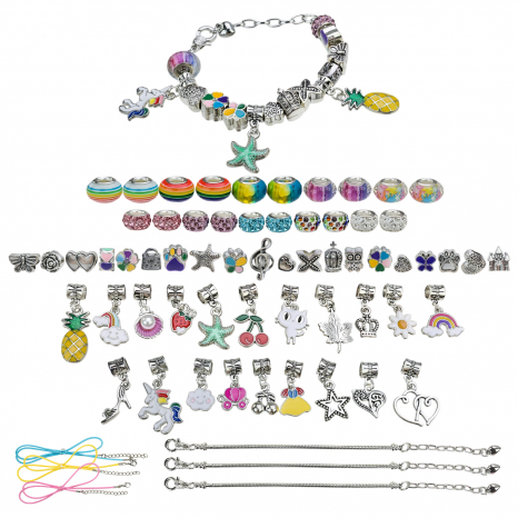 Набір для творчості: створи браслет з шармів та намистин в шкатулці  B4351