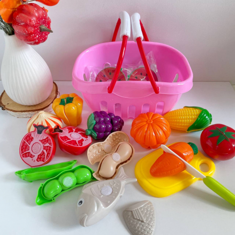 Набір продуктів на липучках з ножиком у кошику BC 8011