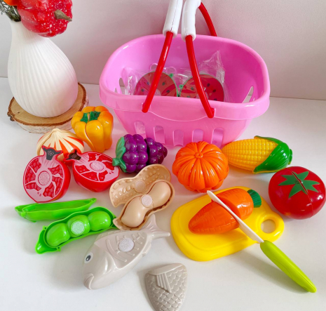 Набір продуктів на липучках з ножиком у кошику BC 8011