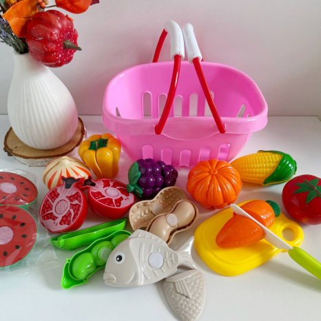 Набір продуктів на липучках з ножиком у кошику BC 8011