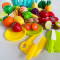 Іграшка Продукти на липучці у кошику (фрукти, овочі)