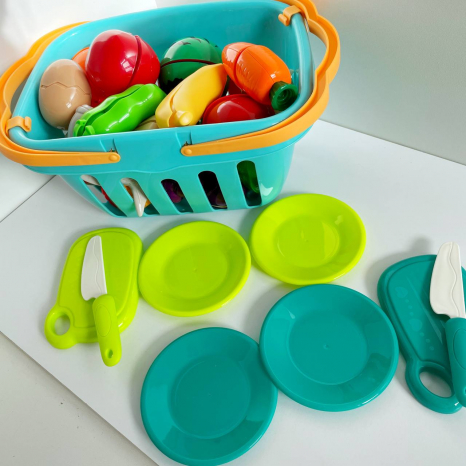 Продукти на липучці в кошику (фрукти, овочі, морепродукти) BC8016