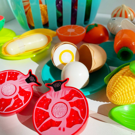 Продукти на липучці в кошику (фрукти, овочі, морепродукти) BC8016